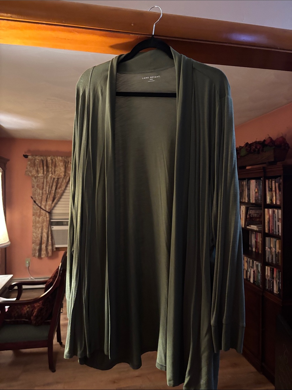 Lane Bryant Olive Open-Front Men's Cardigan Sweater